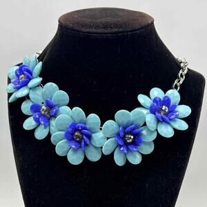 Blue & Silver Floral Watch